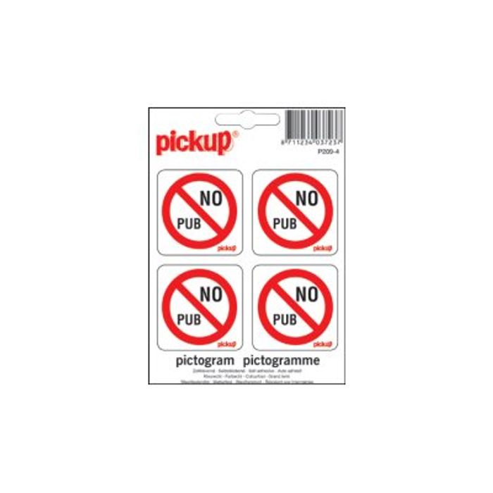 8711234037237-Pickup - Pictogramme - No pub - 4 autocollants 100 x 100 mm-Avant-0