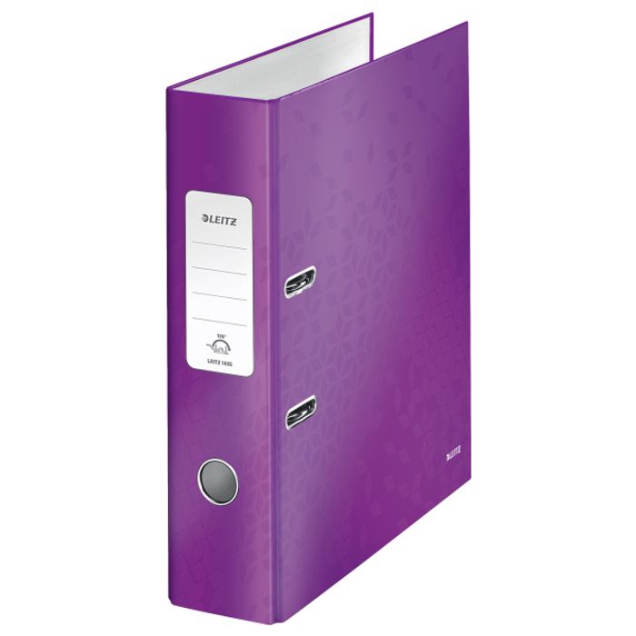 4002432104048-Leitz WOW 180° - classeur à levier - pour A4 - capacité : 600 feuilles - violet métallique--3