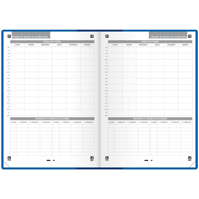 3147280129957-Agenda Oxford Teacher perpétuel - 21 x 29,7 cm - bleu - Hamelin--3