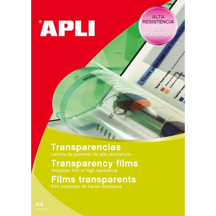 8410782010623-Apli Paper - Films transparents pour rétroprojecteur - A4 - 100 feuilles - impression laser--0