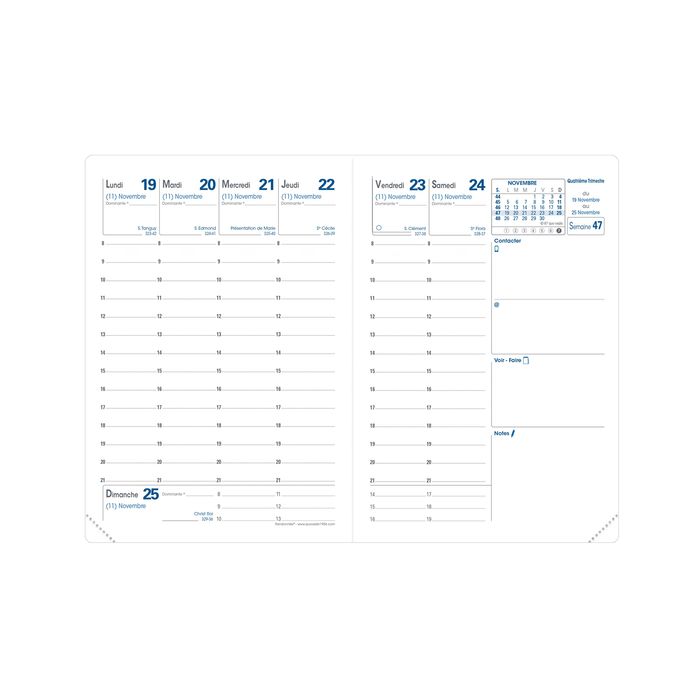 3371010182053-Agenda de poche Impala Randonnée - 1 semaine sur 2 pages - 9 x 12,5 cm - disponible dans différentes cou--3