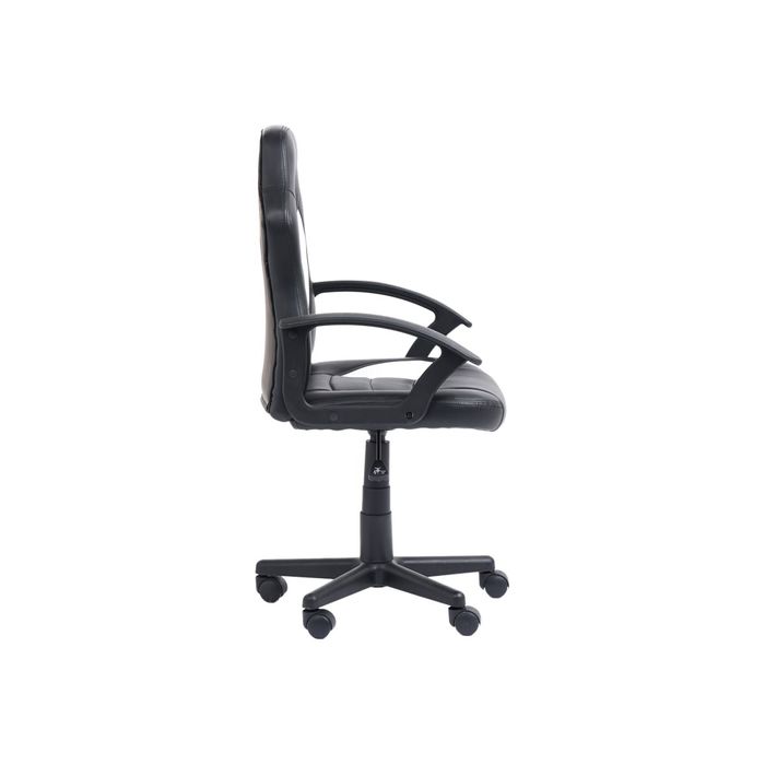 3760185029438-Fauteuil gamer ANZIO - accoudoirs fixes - noir et blanc-Gauche-4