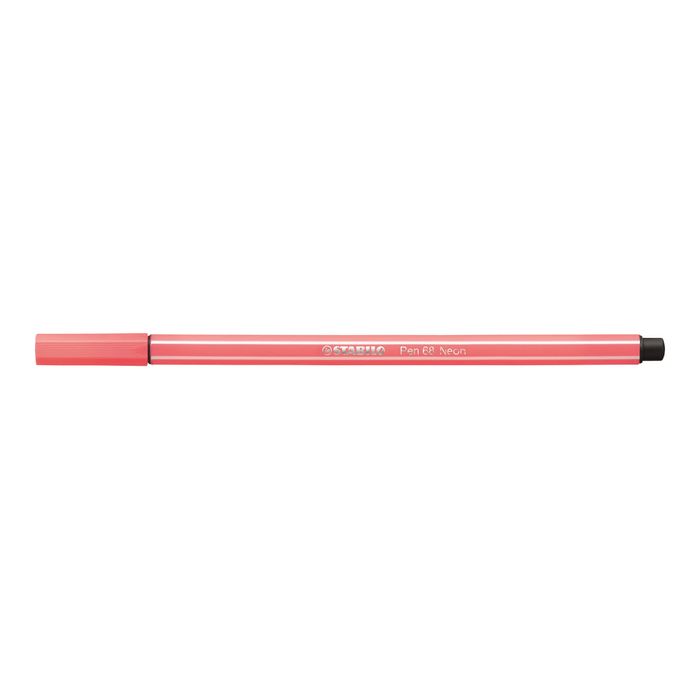 4006381121088-STABILO Pen 68 - Feutre pointe moyenne - rouge fluo-Angle gauche-1