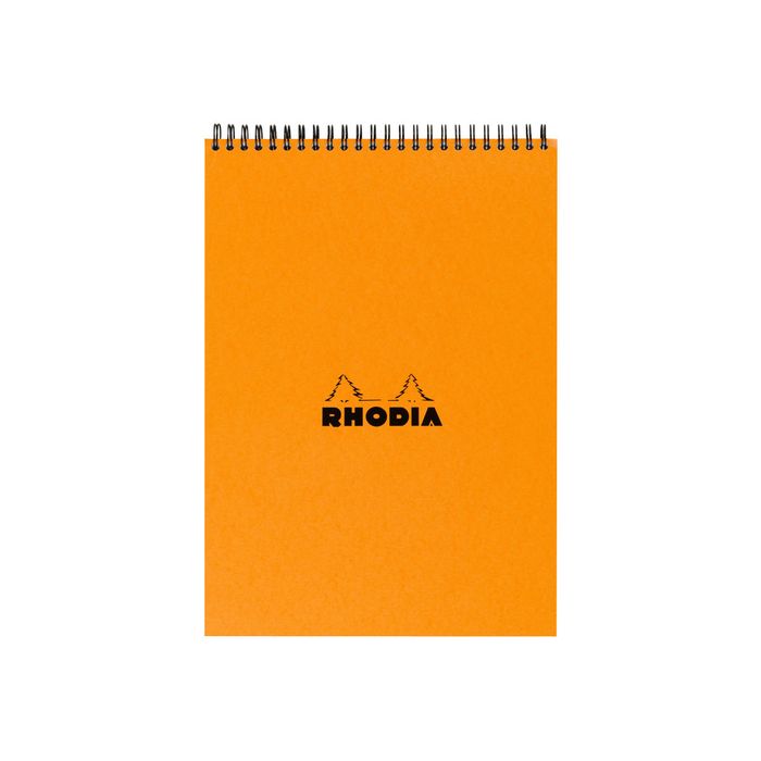 3037920185002-Rhodia - Bloc notes à spirale - A4 - 80 pages - petits carreaux-Avant-0