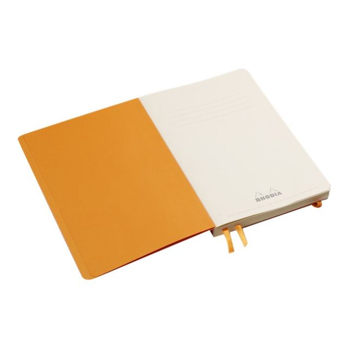 3037921177686-Rhodia Goalbook - Carnet souple A5 - 224 pages numérotées - petits carreaux - saphir-Angle gauche-1