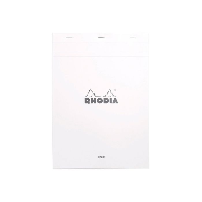 3037920182018-Rhodia - Bloc notes N°18 - A4 - 160 pages - petits carreaux - 80g - blanc-Avant-0