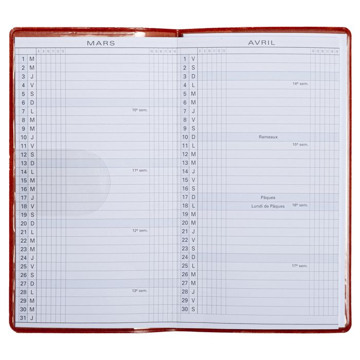 3660942001755-Agenda planning accordéon mensuel Winner Exaplan 16 - 9 x 16 cm - disponible dans différentes couleur--5