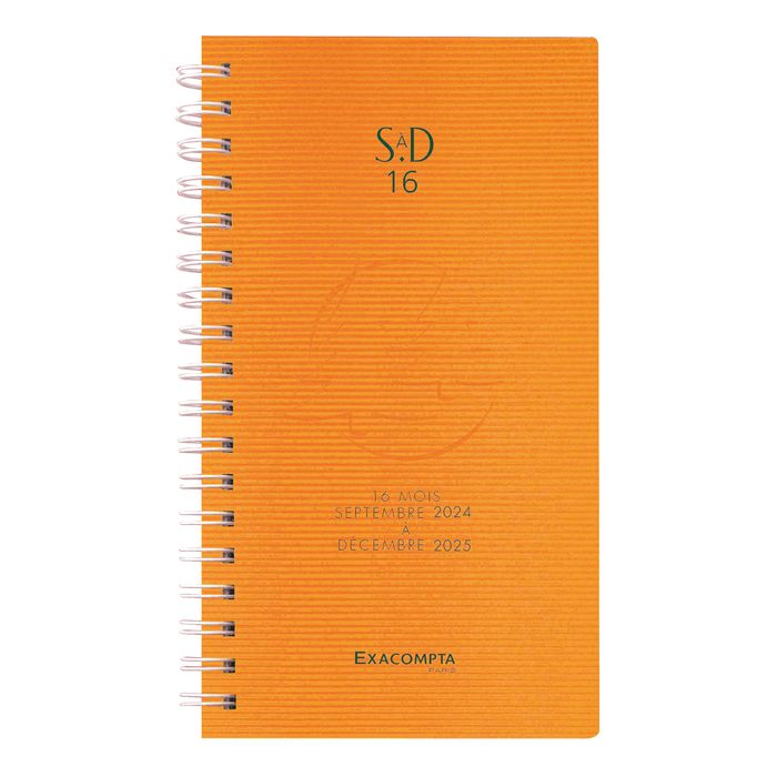 3660942000277-Agenda de poche spiralé Linicolor - 1 semaine sur 2 pages - 16 mois - 9 x 16 cm - disponible dans différentes cou--1