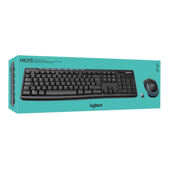 5099206039162-Logitech MK270 - ensemble clavier sans fil et souris sans fil -Angle gauche-9