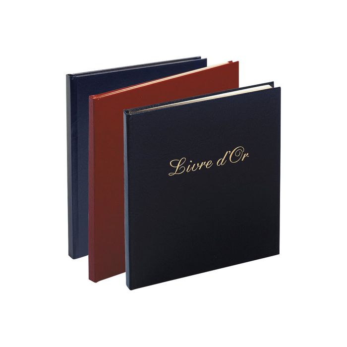 3130630009825-Exacompta Balacron - Livre d'or 21 x 19 cm - disponible dans différentes couleurs-Angle gauche-3