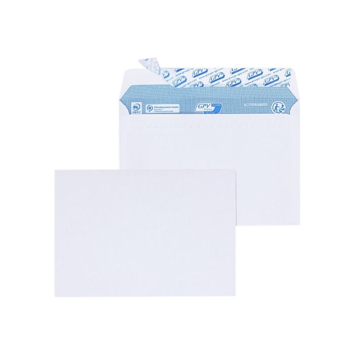 3250650033058-GPV - 200 Enveloppes C6 114 x 162 mm - 90 gr - sans fenêtre - blanc - bande adhésive ouverture r-Avant-1