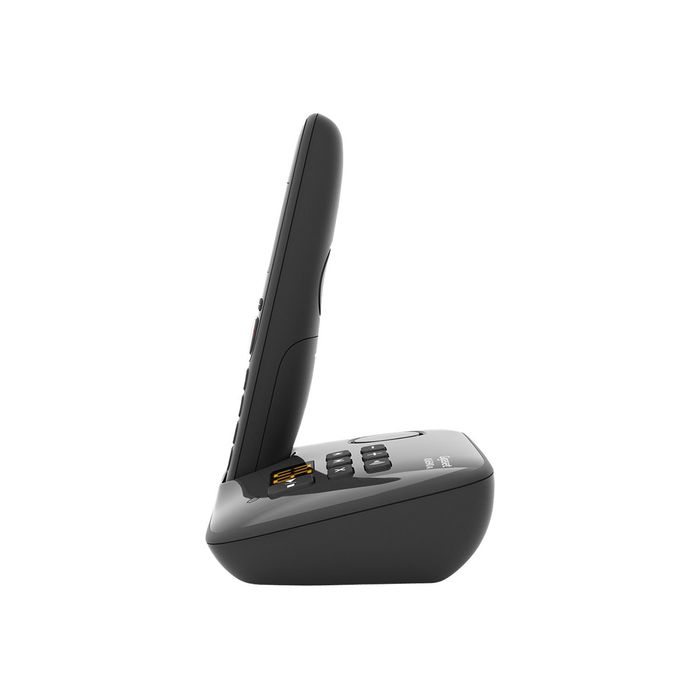 4250366854694-Gigaset AS690A Duo - téléphone sans fil + combiné supplémentaire - avec répondeur - noir-Droite-4