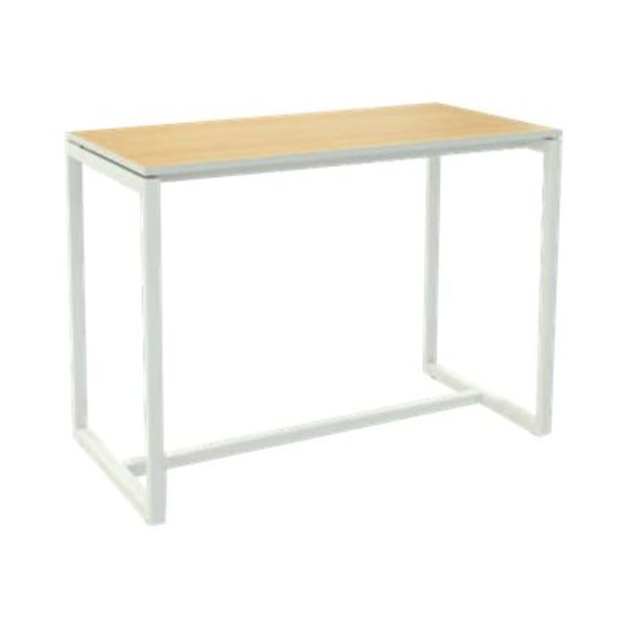 3660141221145-Table haute EASYDESK - L114 x P75 x H110 cm - plateau hêtre-Angle gauche-0