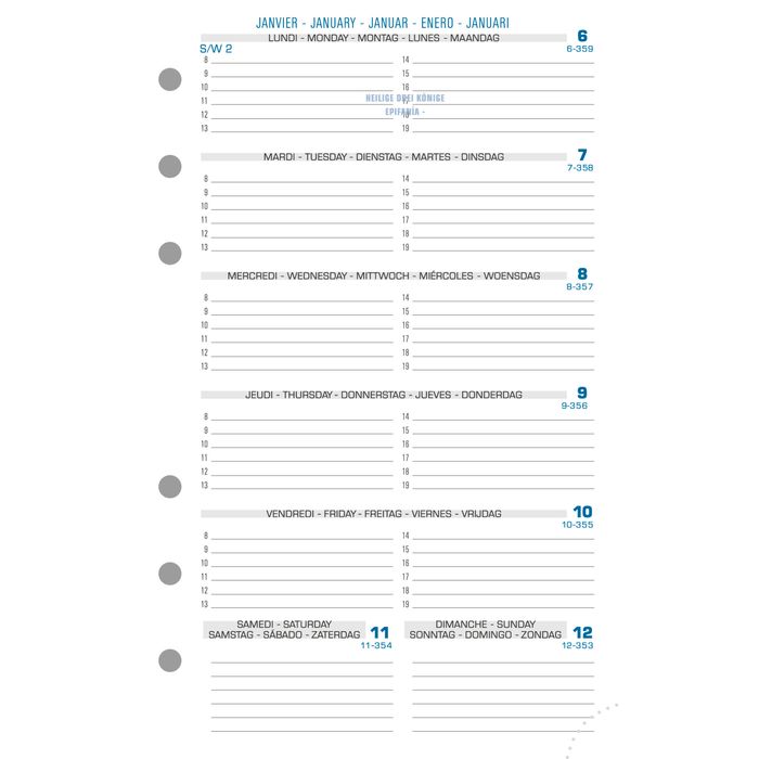 3660942001236-Exacompta Exatime 17 - Recharge pour organiseur - 1 semaine par page - 10,5 x 17,2 cm--1
