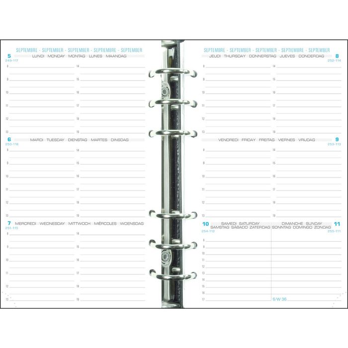 3660942009188-Recharge pour organiseur Exatime 17 - 1 semaine sur 2 pages à l'horizontal - 16 mois - 10,5 x 17,2 cm --0