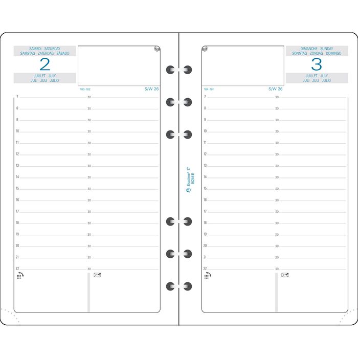 3660942001403-Exacompta Exatime 17 - Recharge pour organiseur - 1 jour par page - 2nd semestre - 10,5 x 17,2 cm--0