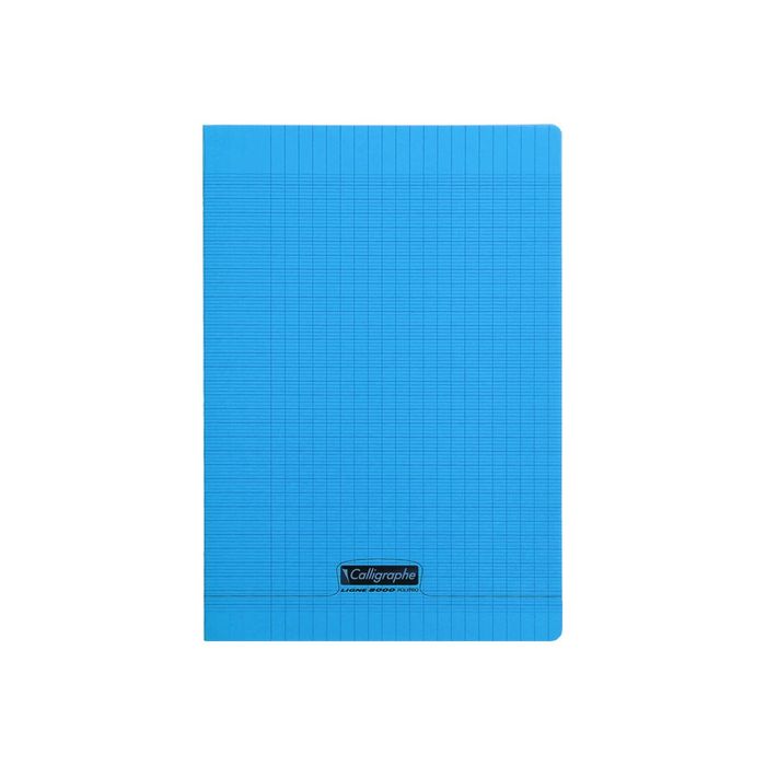 3210330181325-Calligraphe 8000 - Cahier polypro A4 (21x29,7 cm) - 96 pages - grands carreaux (Seyes) - bleu-Avant-0