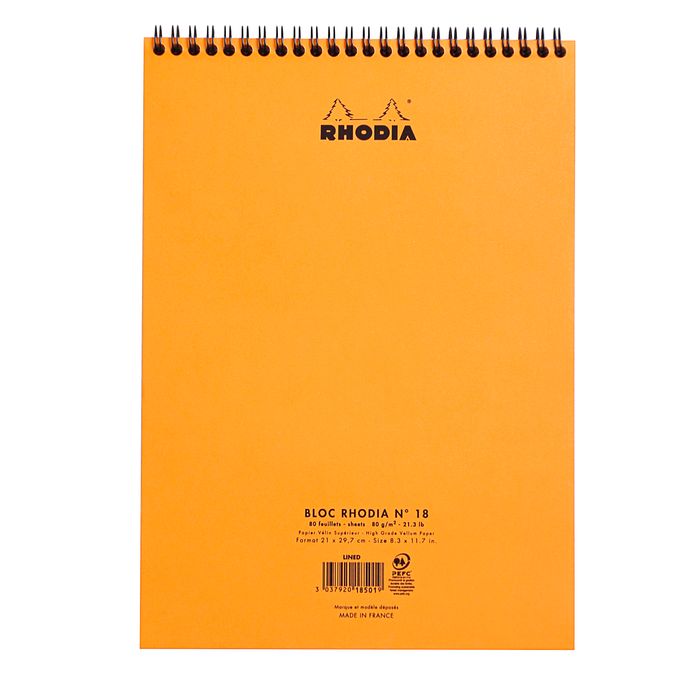 3037920185002-Rhodia - Bloc notes à spirale - A4 - 80 pages - petits carreaux--1