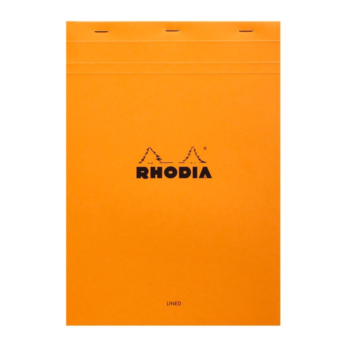 3030920186000-Rhodia - Bloc notes N°18 - A4 - 160 pages - ligné avec marge - 80g--0