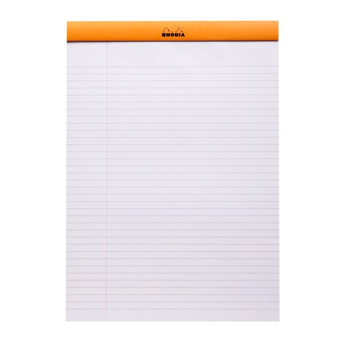 3030920186000-Rhodia - Bloc notes N°18 - A4 - 160 pages - ligné avec marge - 80g--1