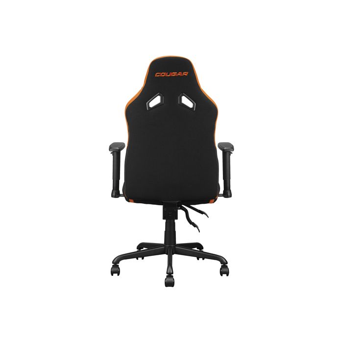 4710483775185-Fauteuil gamer FUSION SF - accoudoirs réglables - appui-tête intégré - noir/orange-Arrière-3