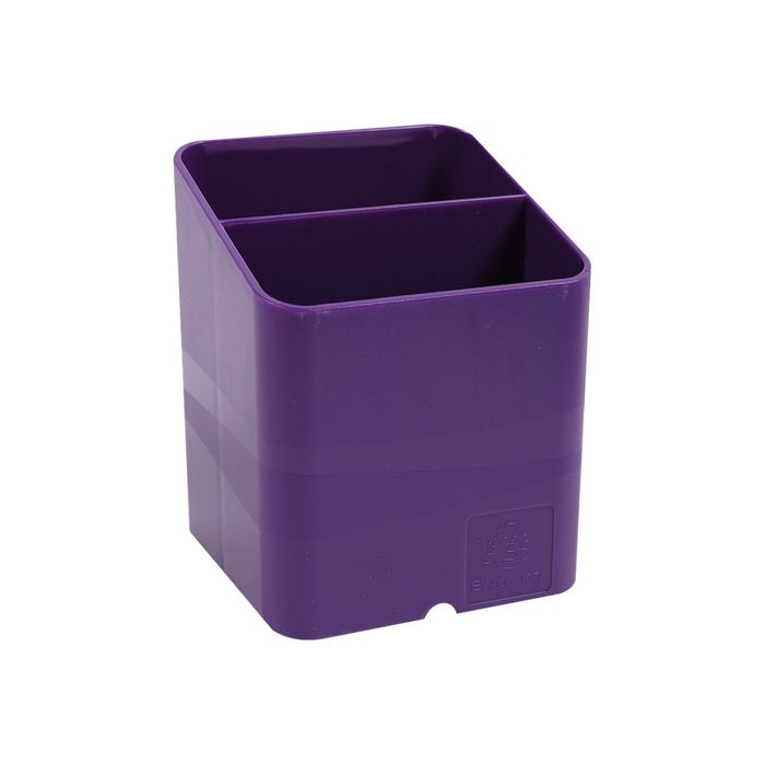 9002493099456-Exacompta Pen-Cube - Pot à crayons violet-Angle gauche-1