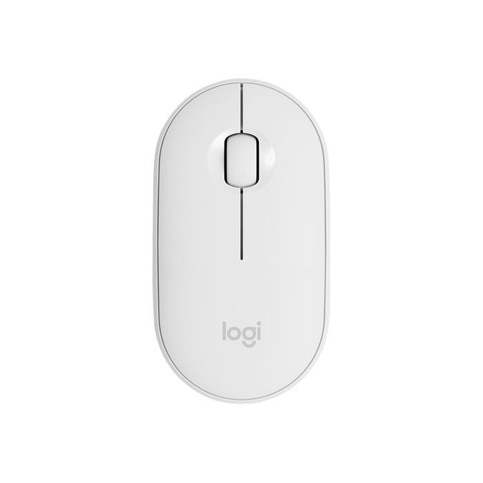 5099206085657-Logitech Pebble M350 - souris sans fil silencieuse - blanc cassé-Avant-1