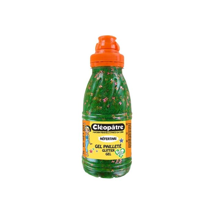 3134725013896-Cléopâtre NÉFERTARI - Gel pailleté - vert pré - 250 ml-Avant-0