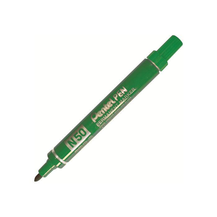 3474370750044-Pentel PEN N50 - Marqueur permanent - pointe ogive - vert-Angle gauche-0