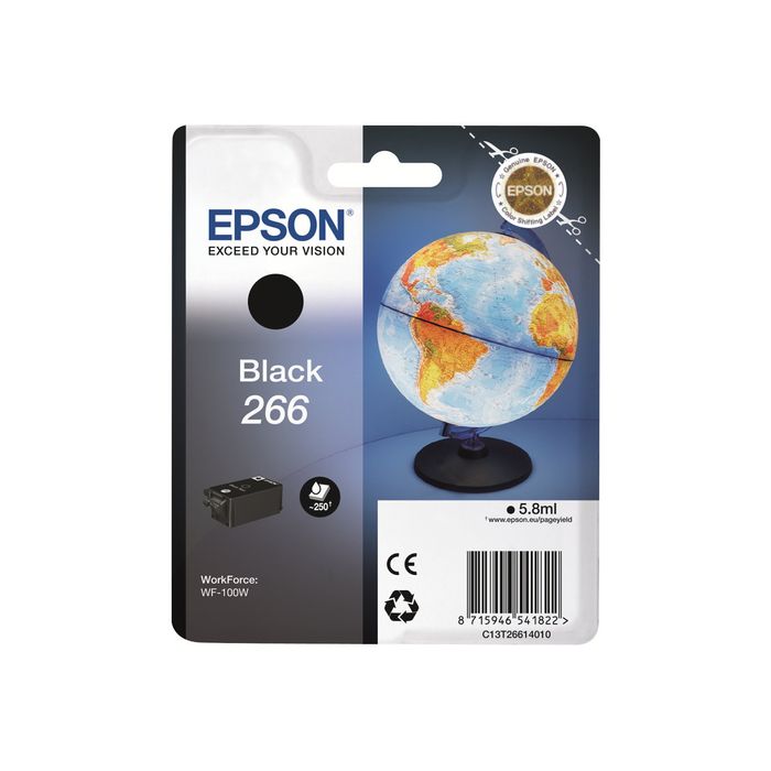 8715946541822-Epson T266 Globe - noir - cartouche d'encre originale-Avant-1