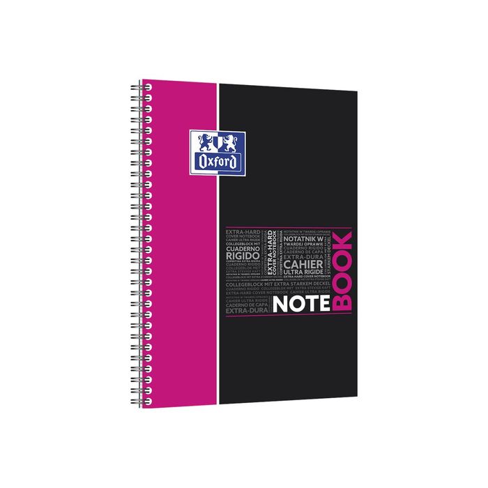 3020120121260-Oxford Etudiants - Cahier Notebook B5 (19 x 25 cm) - 160 pages - petits carreaux (5x5 mm) - double spirale - disponib-Angle gauche-6