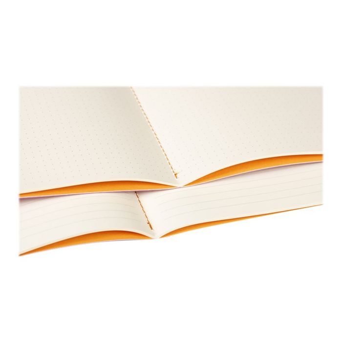 3037921164655-RHODIA Rhodiarama - Carnet de notes A5 - 64 pages - pointillés - orange-Gros plan-1