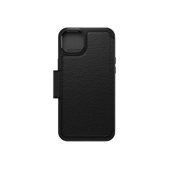 0840262381734-OtterBox Strada Series - porte folio en cuir avec MagSafe pour iPhone 14 Plus - noir-Arrière-0