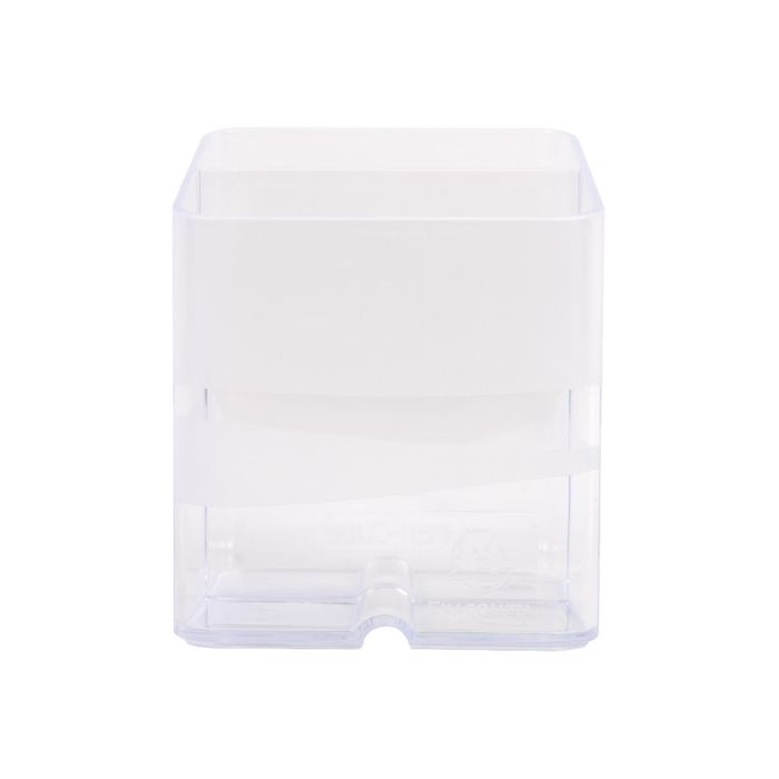 9002493099555-Exacompta Pen-Cube - Pot à crayons cristal-Avant-0