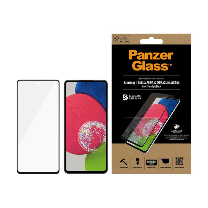 5711724072536-PanzerGlass - Protection d'écran - verre trempé pour Galaxy A52, A52 5G - transparent-Avant-4