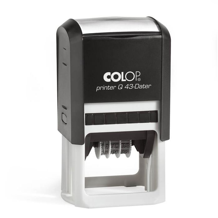 0000002094304-Colop Printer Q43 - Tampon dateur personnalisable - 8 lignes - format carré--0
