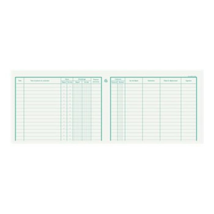 3130630050902-Exacompta - Carnet de bord pour le Suivi des déplacements - 14,8 x 19 cm-Avant-3