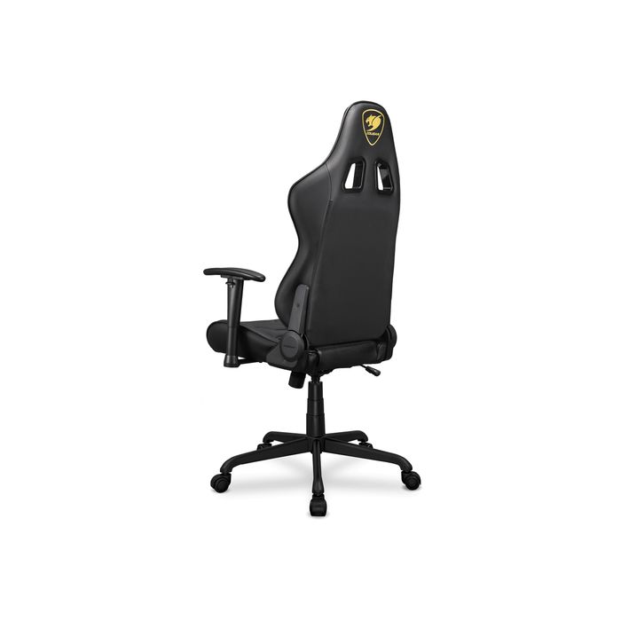 4710483775550-Fauteuil gamer ARMOR Elite - accoudoirs réglables - appui-tête intégré - noir/or-Arrière-2