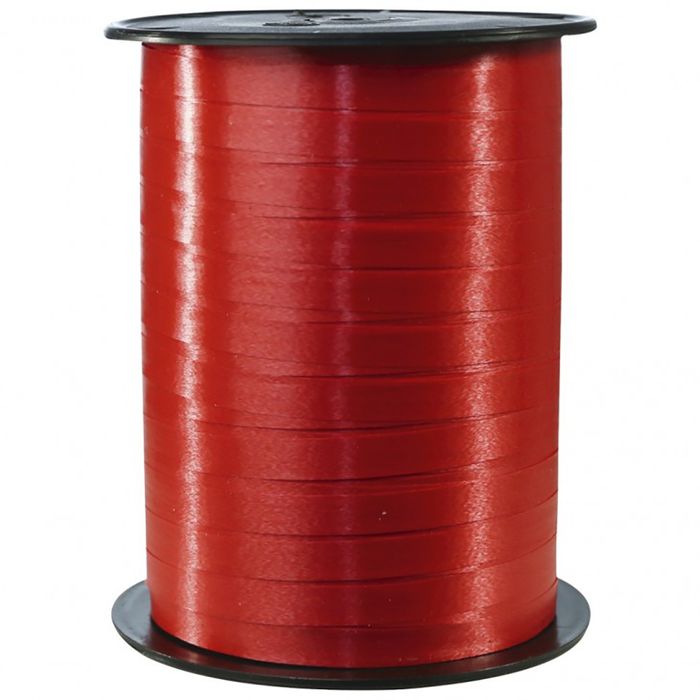 3065506017065-Maildor - Bolduc lisse - ruban d'emballage 7 mm x 500 m - rouge--0