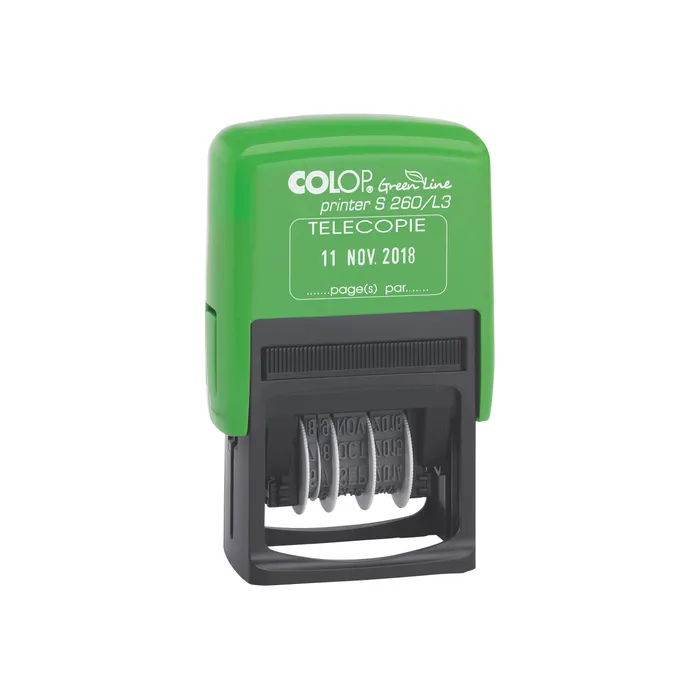 9004362429111-Colop - Tampon Dateur Printer Green Line S260 - "télécopie"-Angle gauche-0