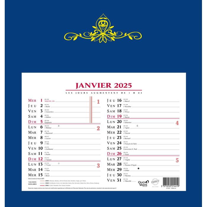 3371010214419-Quo Vadis Skytos - Calendrier bloc mensuel - 29 x 30 cm - disponible dans différentes couleurs--1