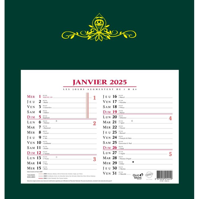 3371010214419-Quo Vadis Skytos - Calendrier bloc mensuel - 29 x 30 cm - disponible dans différentes couleurs--2