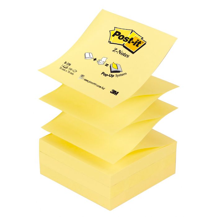 3134375014304-Post-it - Bloc Z-Notes - jaune - 76 x 76 mm--0