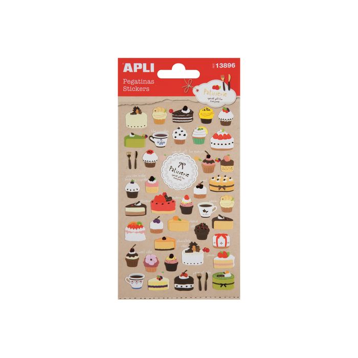 8410782138969-APLI kids - Stickers adhésifs - 42 pièces - gâteaux-Avant-0