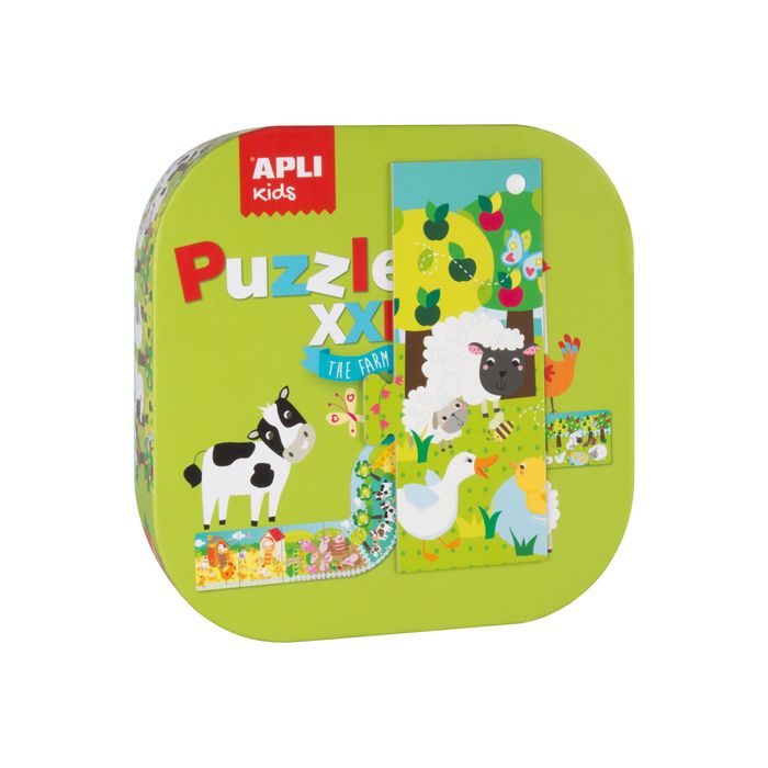 8410782164869-Apli Kids - Puzzle XXL 12 pièces - la ferme-Angle gauche-0