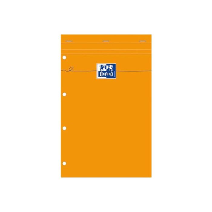 3020120803845-Oxford - Pack de 5 Blocs notes - A4 - 160 pages - petits carreaux - perforés-Avant-0