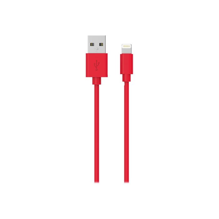 3571211433576-BigBen Wow - câble de charge et de synchronisation USB/Connectique Lightning - 1m - rouge-Haut-0