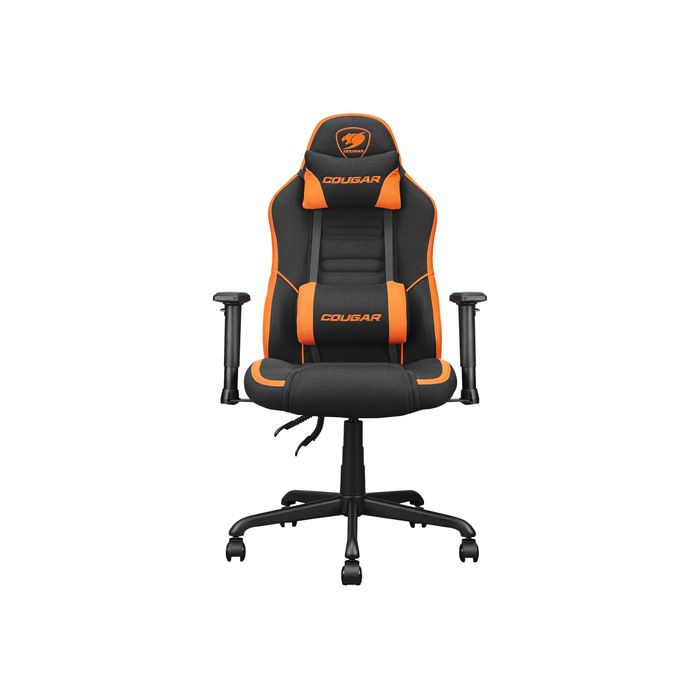 4710483775185-Fauteuil gamer FUSION SF - accoudoirs réglables - appui-tête intégré - noir/orange-Avant-0