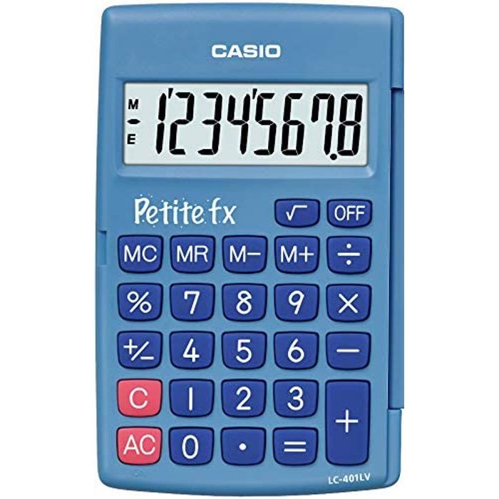 0400002822226-Calculatrice de poche Casio Petit-FX LC-401LV - 8 chiffres - alimentation batterie - bleu--1