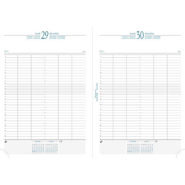 3660942001472-Agenda Barbara Journal 29/1 - 1 jour par page (1er volume) - 21 x 29,7 cm - disponible dans différentes cou--2